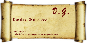 Deuts Gusztáv névjegykártya