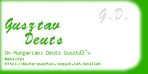 gusztav deuts business card